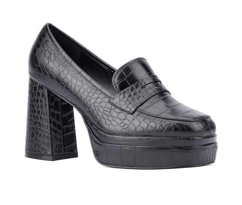 Women's Fashion to Figure Madelyn Wide Width Platform Loafer