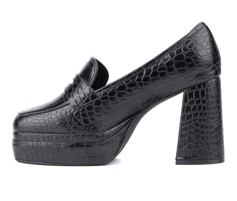 Women's Fashion to Figure Madelyn Wide Width Platform Loafer