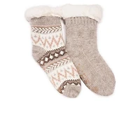 MUK LUKS 2 Pack Chenille Cabin Sock