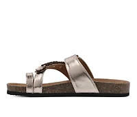 Girls' White Mountain Little Kid & Big Graffito Footbed Sandals