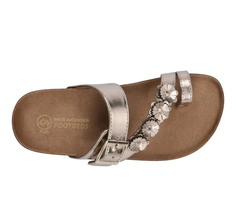 Girls' White Mountain Little Kid & Big Graffito Footbed Sandals