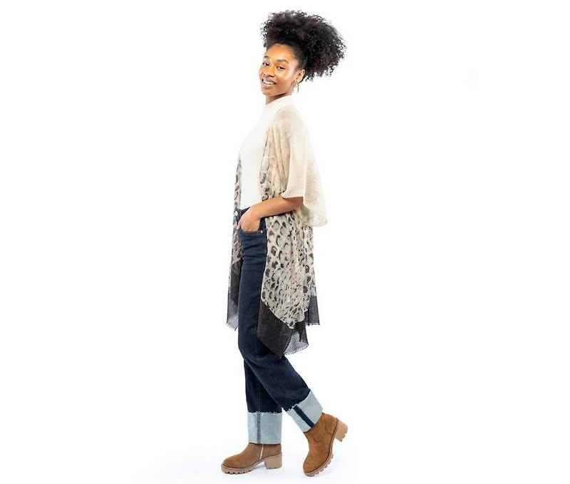 AW Items Lurex Snake Crinkle Kimono