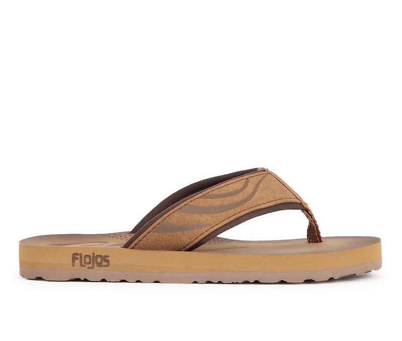 Boys' Flojos Little Kid & Big Cuero Debossed Thong Strap Sandals