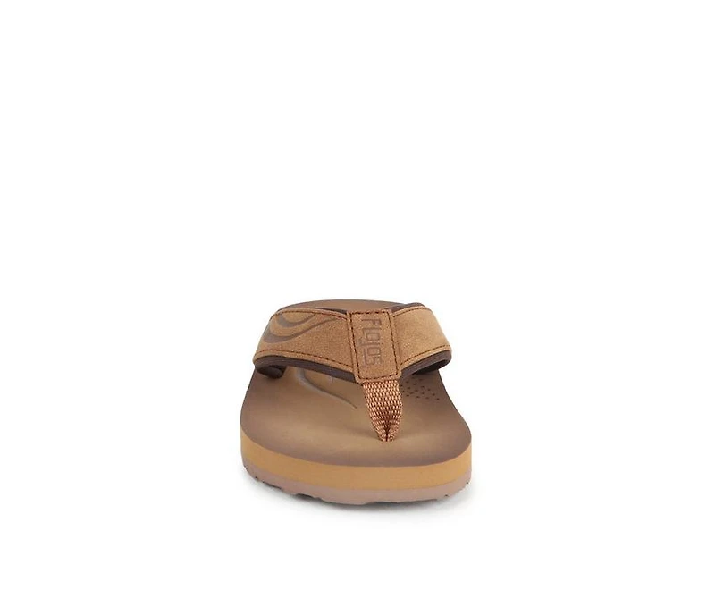 Boys' Flojos Little Kid & Big Cuero Debossed Thong Strap Sandals