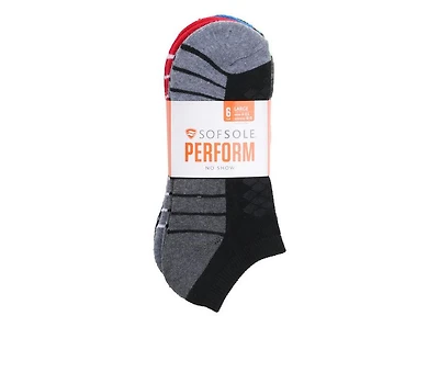 Sof Sole 6p Men's Hexagon No Show Socks