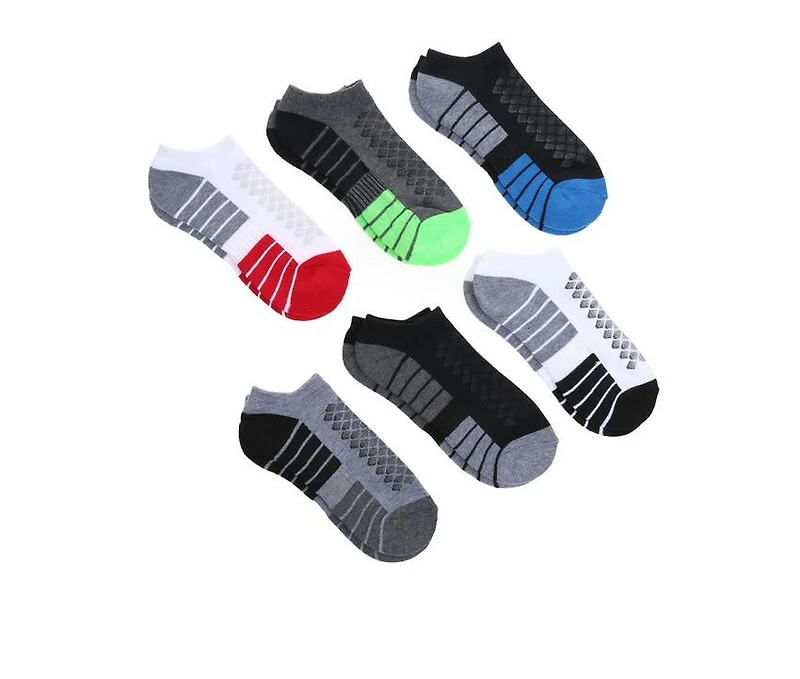 Sof Sole 6p Men's Hexagon No Show Socks