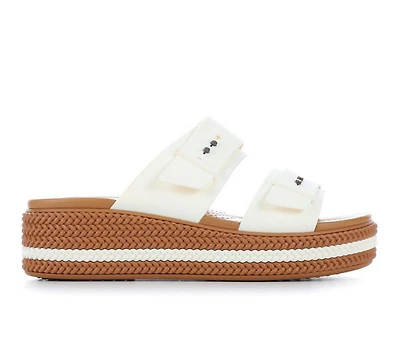Women's Crocs Brooklyn Woven Buckle Wedge Sandals