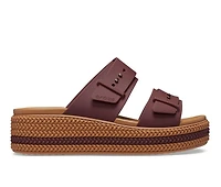 Women's Crocs Brooklyn Woven Buckle Wedge Sandals
