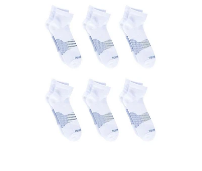Copper Fit 6 Pack Men's Energy Quarter Crew Socks