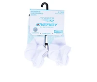 Copper Fit 6 Pack Women's Energy Low Cut Socks