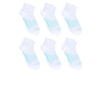 Copper Fit 6 Pack Women's Energy Quarter Crew Socks