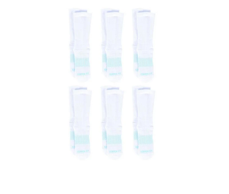 Copper Fit 6 Pack Women's Energy Crew Socks