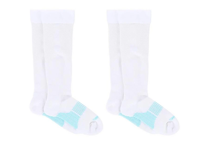 Copper Fit 2 Pack Women's Energy Over Calf Crew Socks