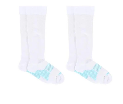 Copper Fit 2 Pack Women's Energy Over Calf Crew Socks