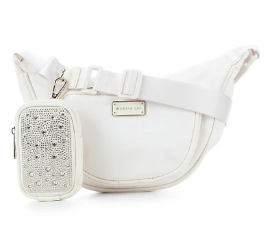 Madden Girl Nylon Cresecent Handbag