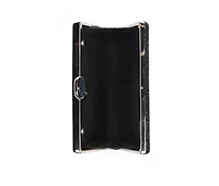 Vanessa Silver Glitter Clutch With Strap