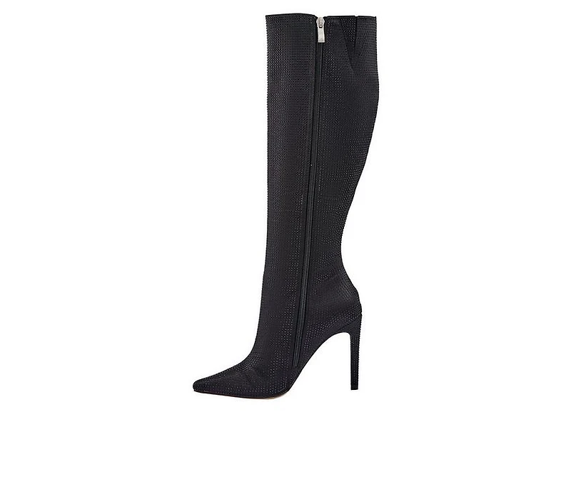 Women's Lady Couture Diamond Knee High Stiletto Boots