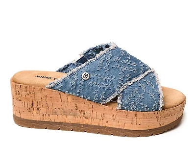 Women's Minnetonka Posey Crossband Wedge Sandals