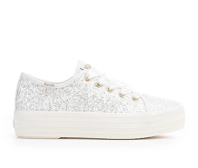 Girls' Keds Little Kid & Big Triple Up Glitter Celebrations Platform Sneakers