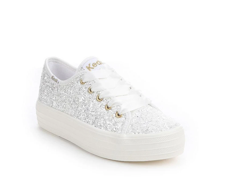 Girls' Keds Little Kid & Big Triple Up Glitter Celebrations Platform Sneakers