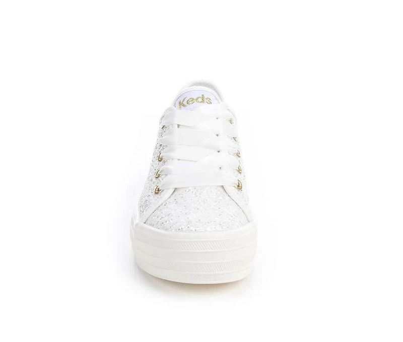 Girls' Keds Little Kid & Big Triple Up Glitter Celebrations Platform Sneakers