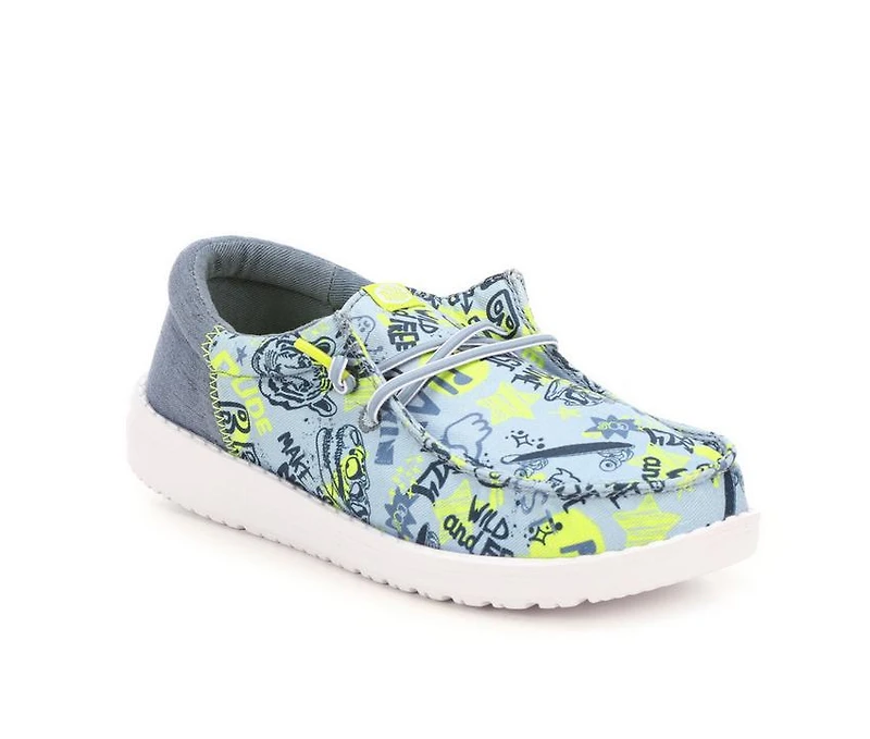 Boys' HEYDUDE Little Kid & Big Wally Funk Graffiti Casual Shoes