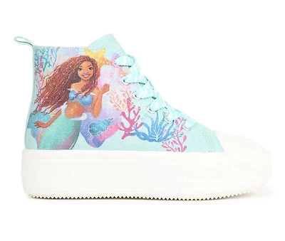 Girls' Disney Little Kid & Big 13-4 Ariel Mid Top Sneakers