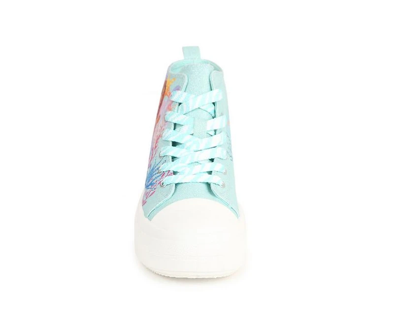 Girls' Disney Little Kid & Big 13-4 Ariel Mid Top Sneakers
