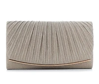 Four Seasons Handbags Pleated Glitter Metal Trim