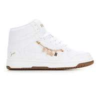 Girls' Puma Big Kid Rebound Layup Shine Bright Jr High Top Sneakers