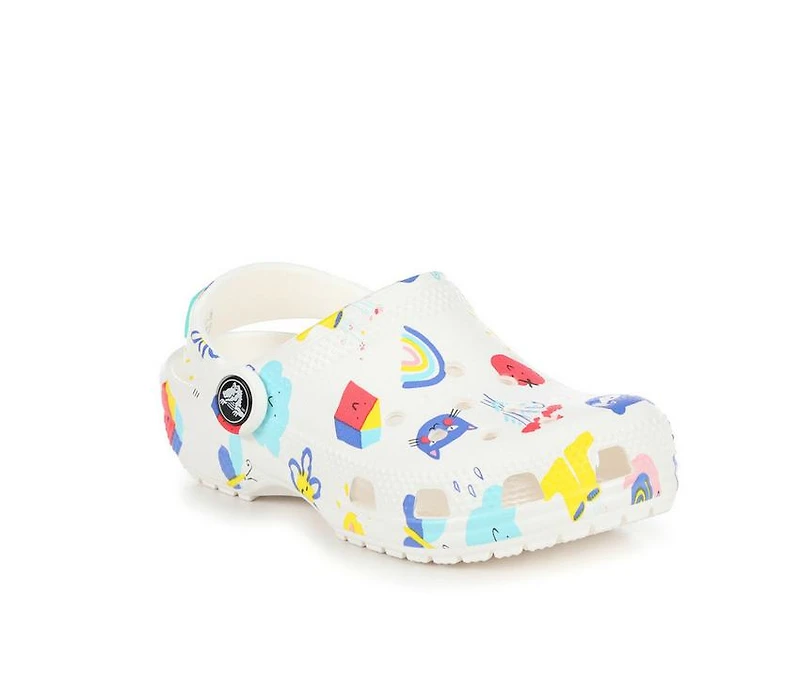 Kids' Crocs Infant & Toddler Classic Doodle Print Clogs
