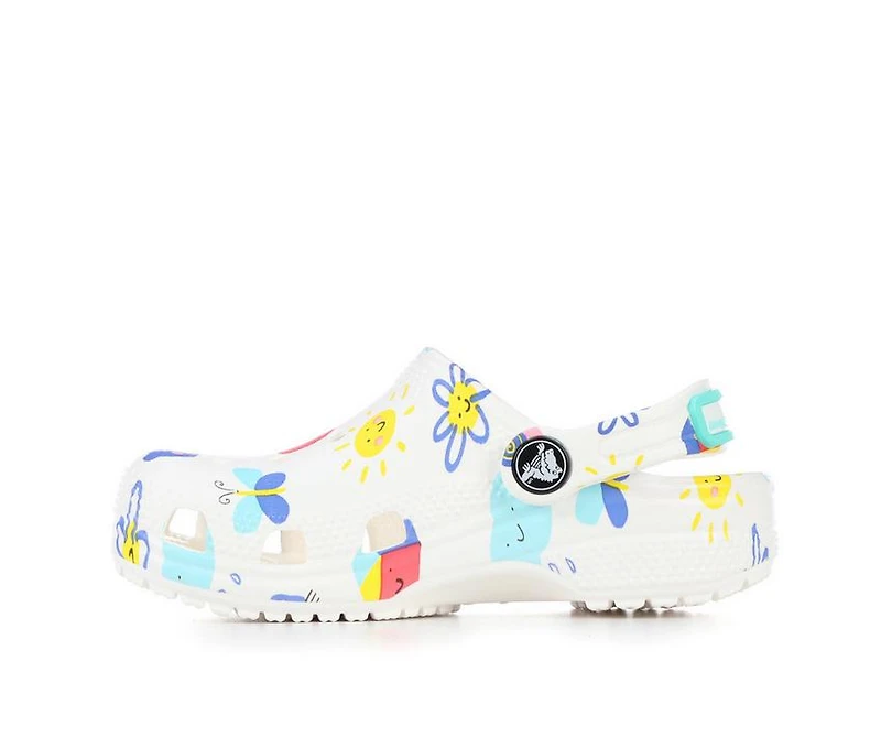 Kids' Crocs Infant & Toddler Classic Doodle Print Clogs