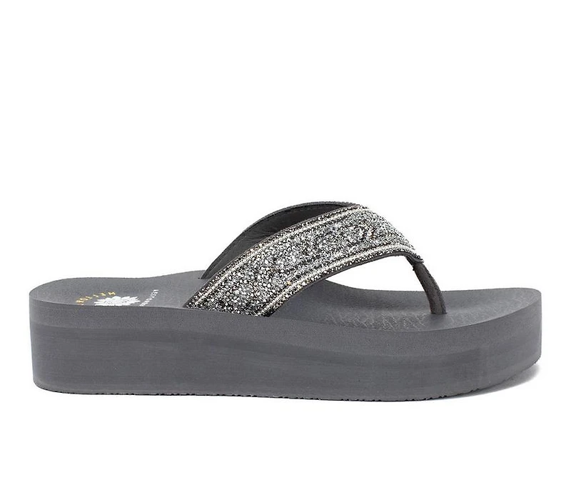 Women's Yellow Box Balat Flip-Flop Wedges