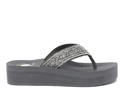 Women's Yellow Box Balat Flip-Flop Wedges