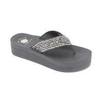 Women's Yellow Box Balat Flip-Flop Wedges