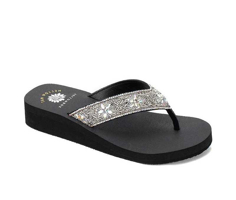 Women's Yellow Box Casey Wedge Flip-Flops