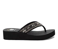 Women's Yellow Box Lira Wedge Flip-Flops