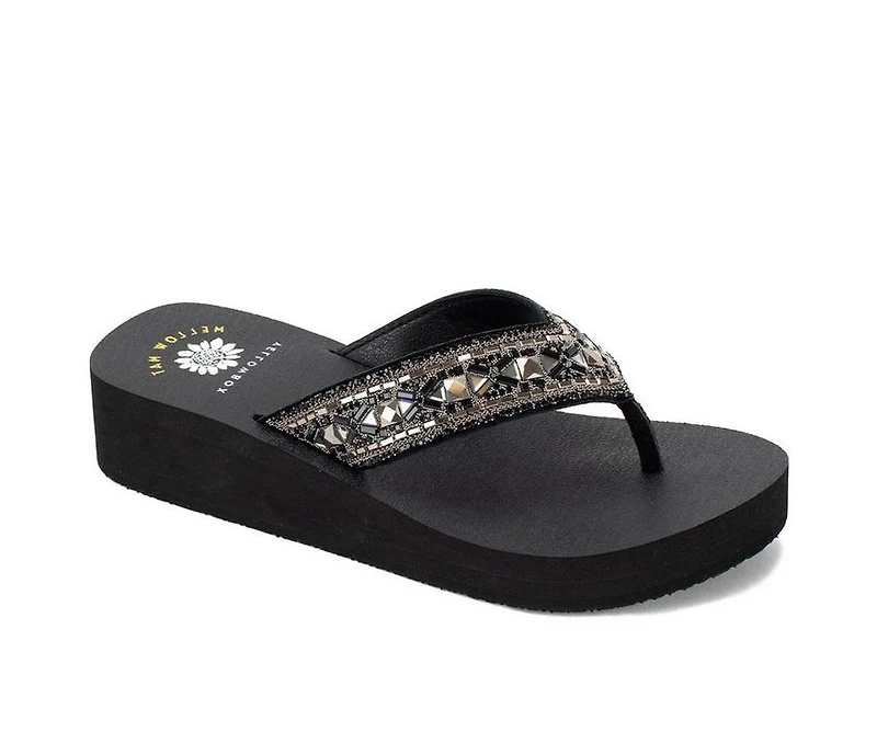 Women's Yellow Box Lira Wedge Flip-Flops
