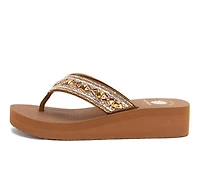 Women's Yellow Box Lira Wedge Flip-Flops