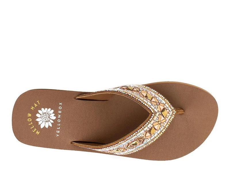 Women's Yellow Box Lira Wedge Flip-Flops
