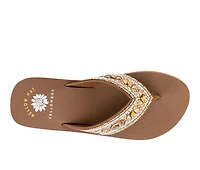 Women's Yellow Box Lira Wedge Flip-Flops