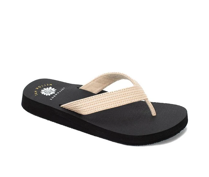 Women's Yellow Box Noon Flip-Flops