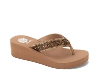 Women's Yellow Box Salima Wedge Flip-Flops
