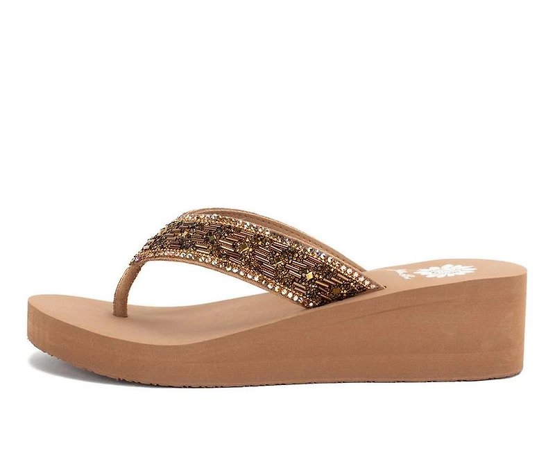 Women's Yellow Box Salima Wedge Flip-Flops