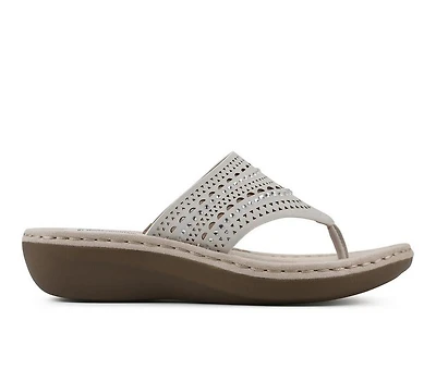 Women's Cliffs by White Mountain Comate Wedge Flip-Flops