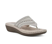Women's Cliffs by White Mountain Comate Wedge Flip-Flops