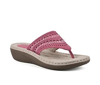 Women's Cliffs by White Mountain Comate Wedge Flip-Flops