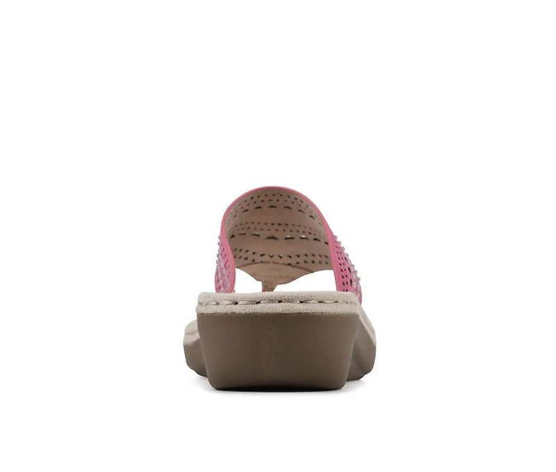 Women's Cliffs by White Mountain Comate Wedge Flip-Flops