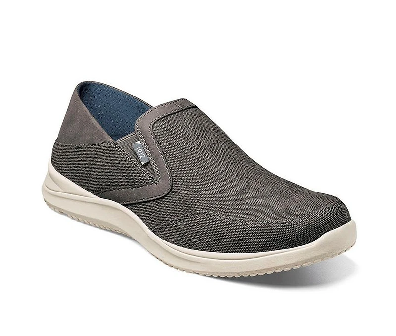 Men's Nunn Bush Conway EZ Canvas Moc Toe Slip On Shoes