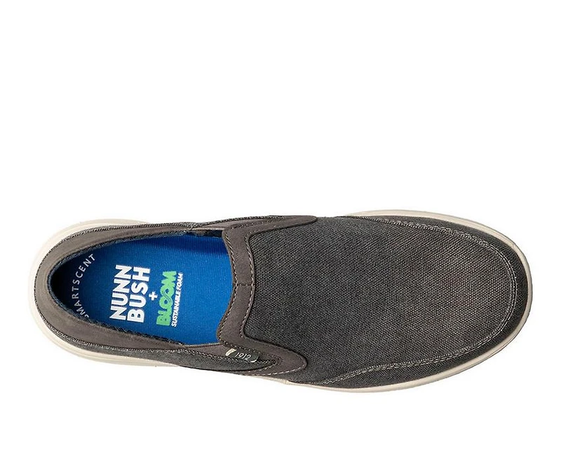 Men's Nunn Bush Conway EZ Canvas Moc Toe Slip On Shoes